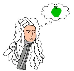 Newton thinking about an apple