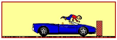 Inertia experienced during a car accident