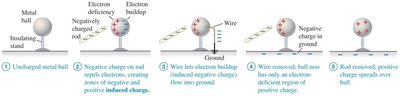 Charging a metal ball by induction