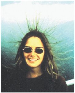 Hair standing on end due to static charge