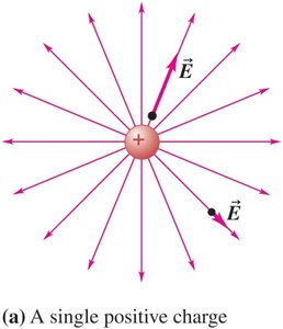 Electric field lines for a dipole