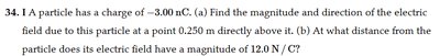 Problem 42: Net electric field zero between two charges