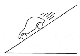 Car going downhill at constant speed