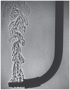 Visualization of convection currents in a fluid