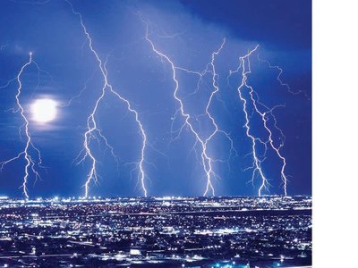 Lightning as an example of electric discharge