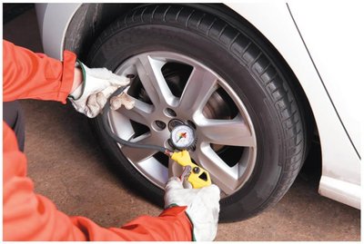 Checking tire pressure, nonconservative force