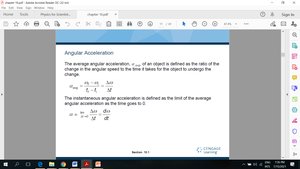 Slide with angular acceleration equations