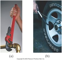 Examples of using a long lever arm to increase torque