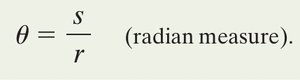 Equation for angular position in radians