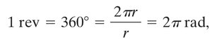 Conversion between revolutions and radians