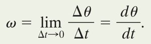 Equation for average angular velocity