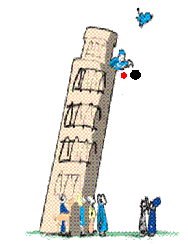 Galileo's experiment at the Leaning Tower of Pisa
