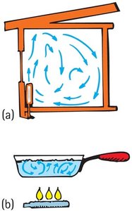 Convection currents in air and water