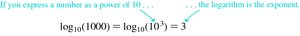 Logarithm example for decibel calculation
