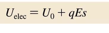Potential energy formula for a charge in a uniform electric field