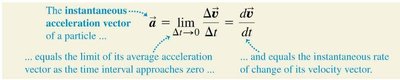 Equation for instantaneous acceleration