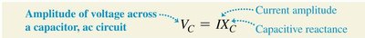 Equation for voltage across a capacitor in AC circuit