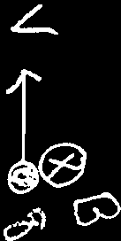 Diagram showing charge moving in a magnetic field