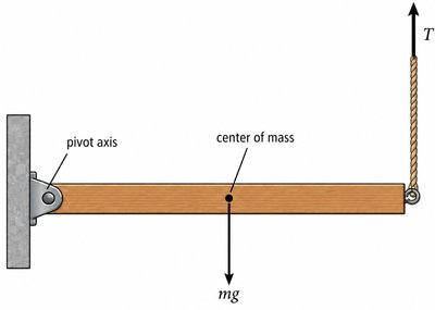 Torque due to gravity at center of mass