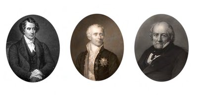 Portraits of Arago, Laplace, and Biot
