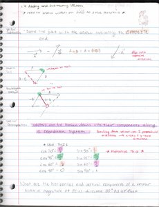 Resolving a vector into components