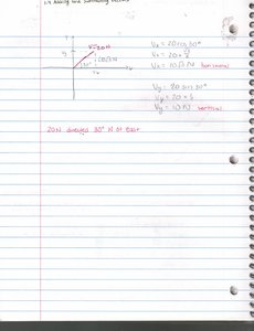 Vector components example
