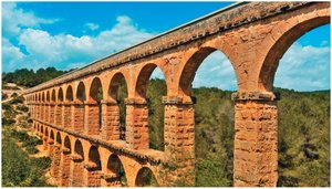 Roman aqueduct demonstrating equilibrium principles