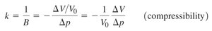 Table of compressibilities of liquids