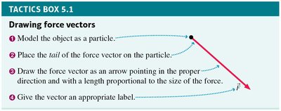 Tactics Box 5.1: Drawing force vectors