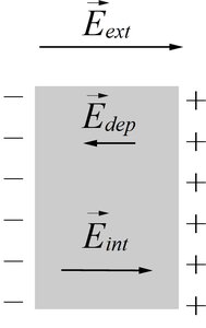 Electric field in a dielectric