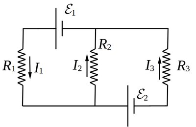 Kirchhoff's rules circuit example