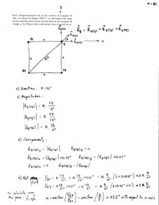 Electric field at the corner of a square