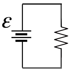 Simple circuit with battery and resistor