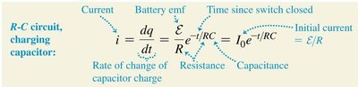 Exponential decay of current in charging RC circuit