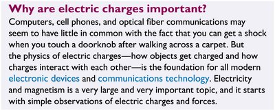 Examples of electric charge applications: electric car, circuit design, city lights