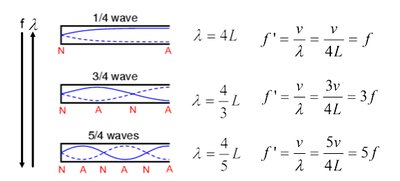 Closed tube harmonics equations