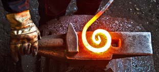 Heated iron showing ductility