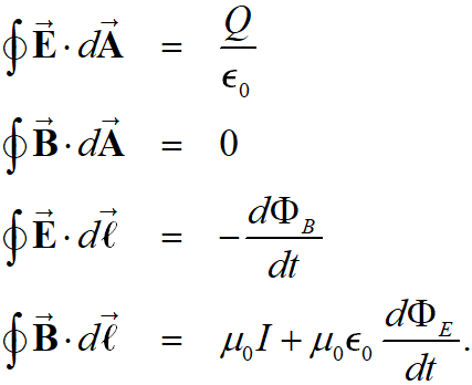 Maxwell's equations in integral form