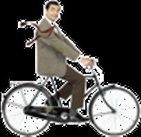 Mr. Bean rides off a cliff
