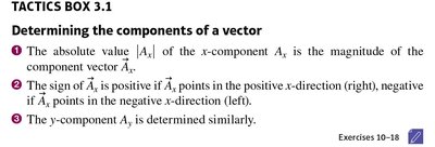Tactics box: Determining vector components