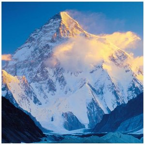 Mountain illustrating unit conversion from meters to feet