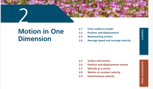 Chapter 2: Motion in One Dimension - Section Overview