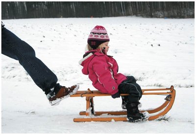 Sledding: Forces in equilibrium.