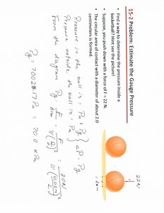 Gauge pressure estimation with ball diagram