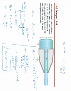 Fluid flow through nozzle