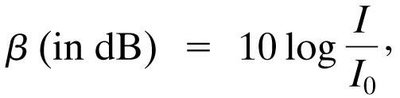 Equation for decibel calculation