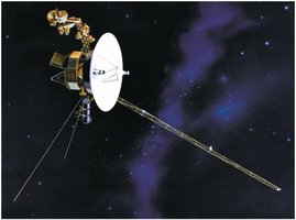Voyager space probe illustrating inertia