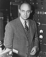 Historical physicist in laboratory