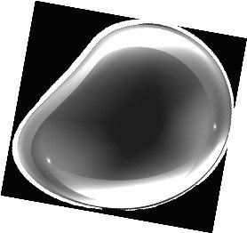 Liquid droplet illustrating fluid properties