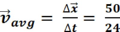 Average velocity calculation
